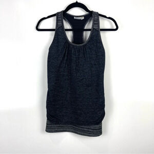 Athleta Royal Pigeon Work Out Yoga Tank Top Black/Grey Size Small